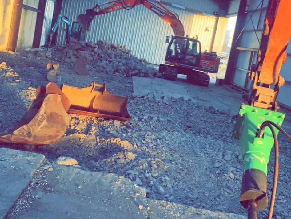 Concrete yard finished for agricultural project in Mayo